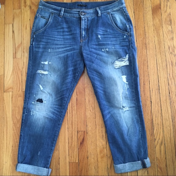 Sisley | Jeans | Sisley Distressed Boyfriend Oversized Jeans | Poshmark